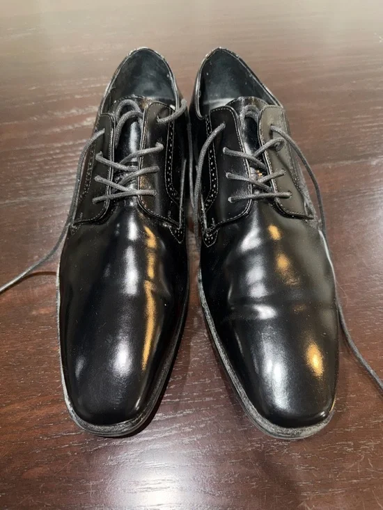 Stacy Adams Sleep resistant Classic‎ Men's Black Leather Lace-Up Dress Shoes