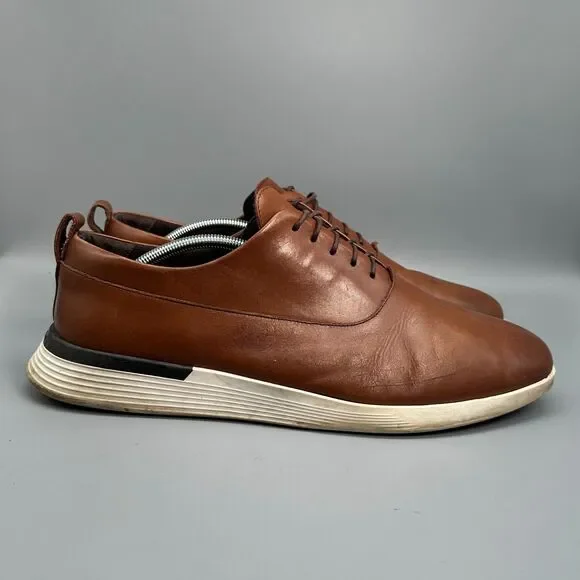 Wolf & Shepherd Crossover Derby Hybrid Mens 14 Brown Dress Shoes Lace-Up Low Top