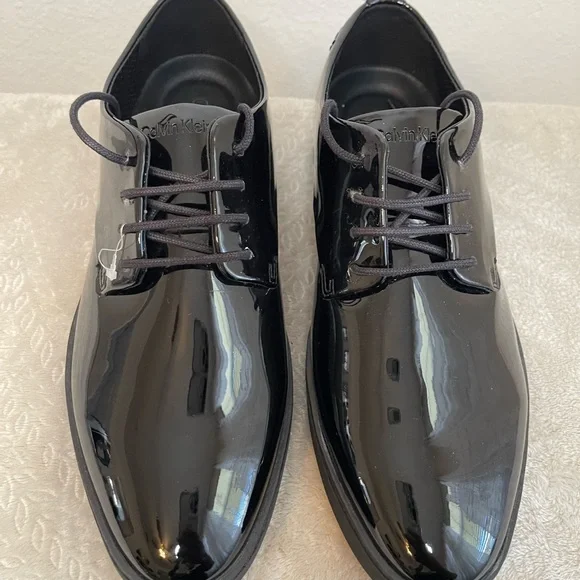 Calvin Klein Glossy Black‎ Oxfords
