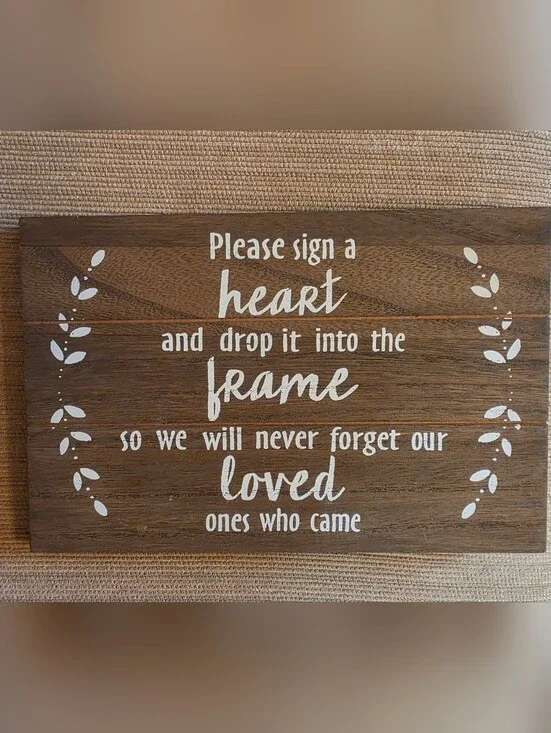 NEW WOODEN WEDDING & RECEPTION PLAQUE SIGN 13 x 10