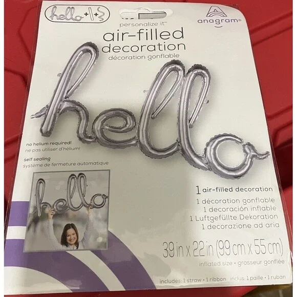Anagram HELLO Foil Phrase Balloon Party 39