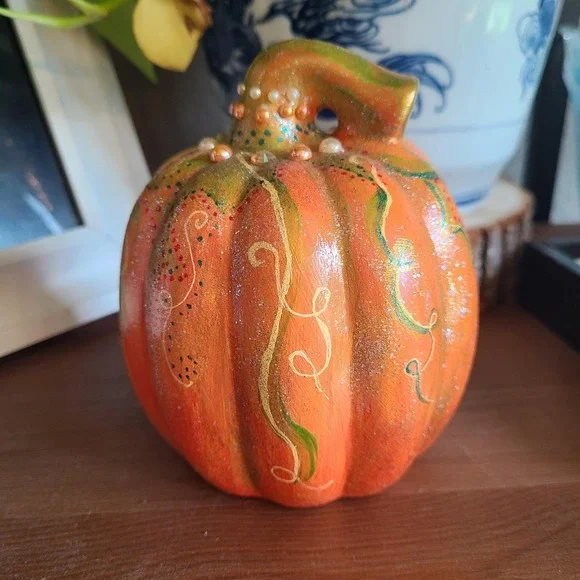 Ceramic Pumpkin Orange 5.5