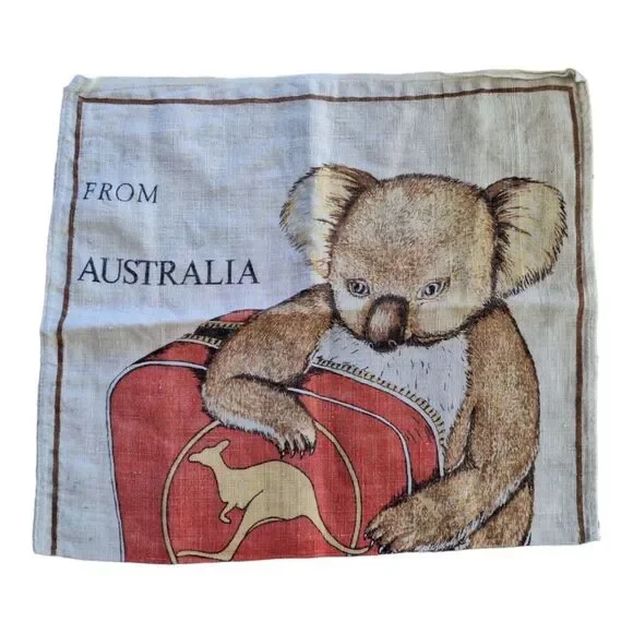 Pure Linen Pillow Cover 17x15 From Australia With Love Panda by Fast Colours