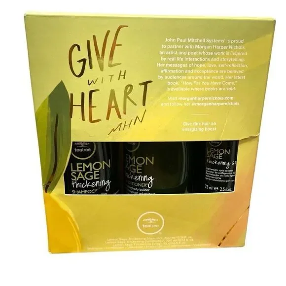 New Paul Mitchell Tea Tree Lemon‎ Sage Shampoo Conditioner Spray Full Box Set