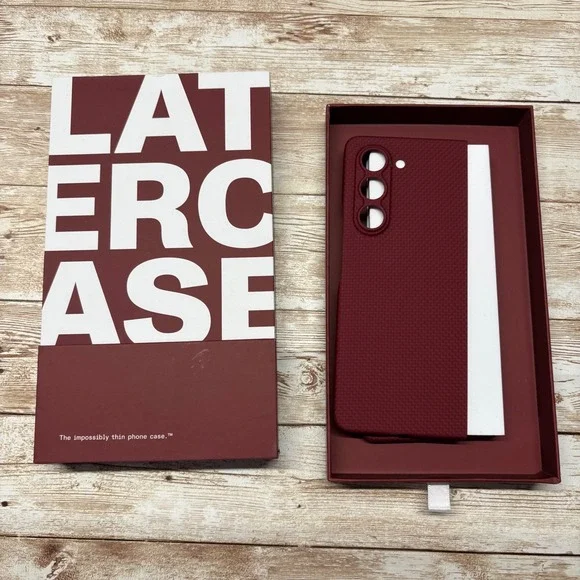 Latercase for Samsung Galaxy Z Fold 5 Crimson Red‎ Impossibly Thin New open Box
