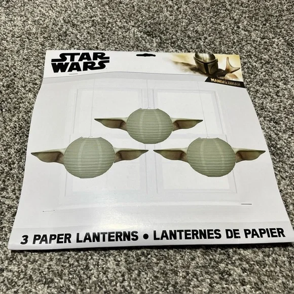 Star Wars The Mandalorian The Child Baby Yoda 3 Paper Lanterns 9.5