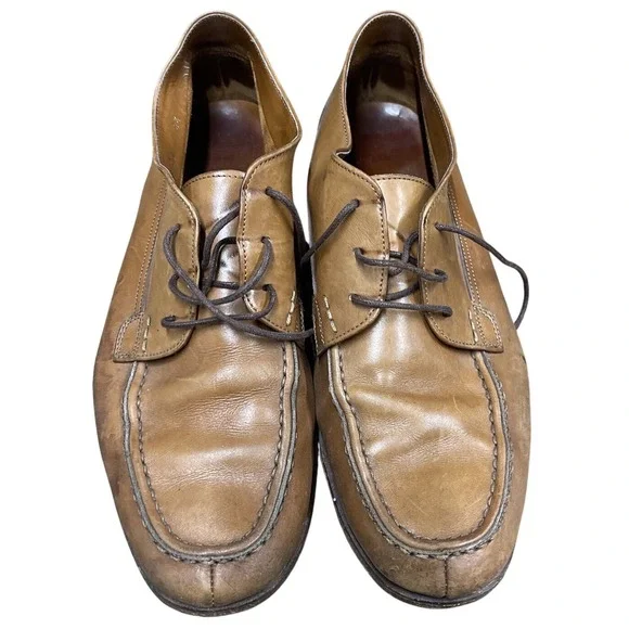 Bruno Magli Men's Brown Leather Camel Cognac‎ Shoes 8.5 — READ LISTING