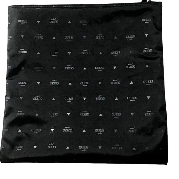 Guess Print Black Zippered Pouch Size 12