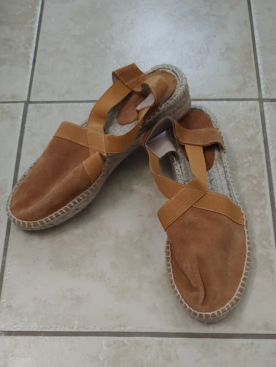Picón Tan Espadrilles Made In Spain Boho Leather Sandals Women's Size 6.5