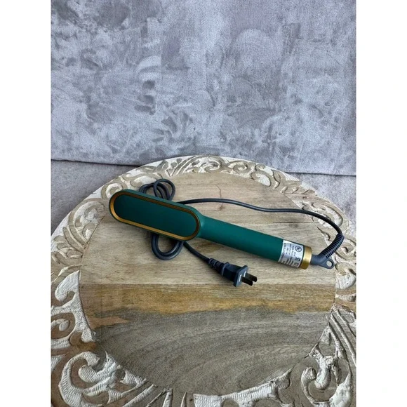 Emerald‎ Green Hair Straightener Brush Ceramic Heated Comb PY-380 Dual Voltage