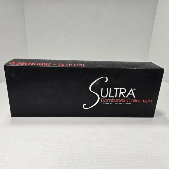Sultra Bombshell Collection 1.5 Inch Black Curling Iron