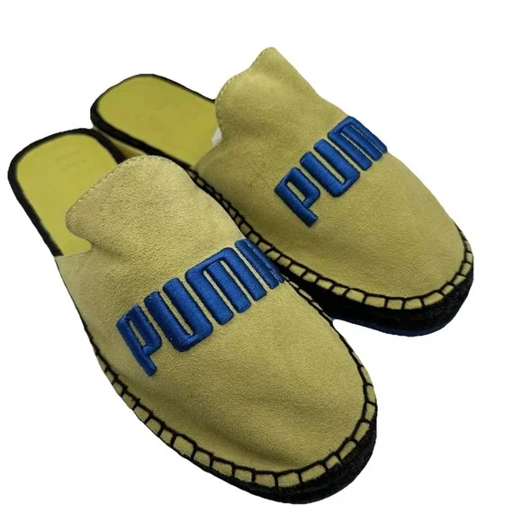 Puma‎ X Fenty Women ESPADRILLE RIHANNA SLIPPERS SLIDES YEL/BLU/BL Women's 10.5