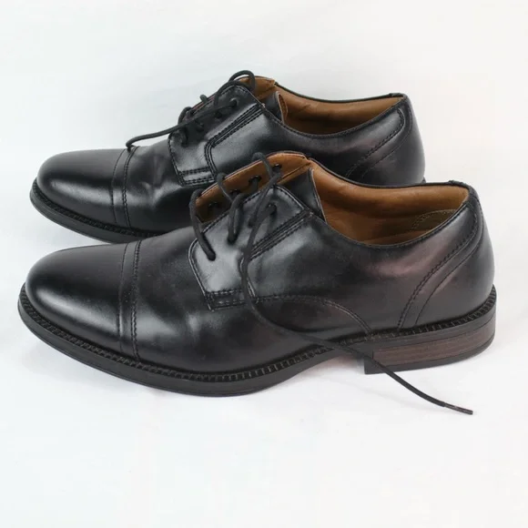 George Black Leather Dress‎ Oxford Shoes Mens Size 8W