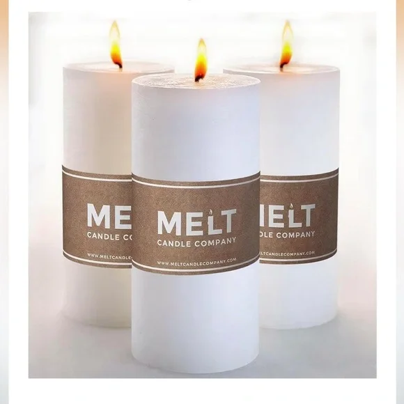 White Pillar Candles 045