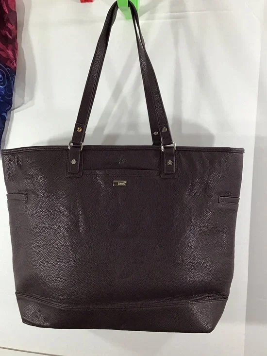 Thirty One Jewel plum Fashion Editor large tote