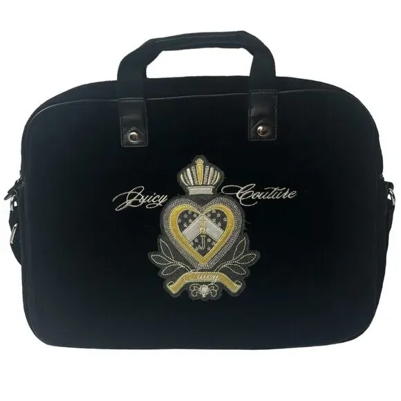 Juicy Couture Laptop Case Black & Gold