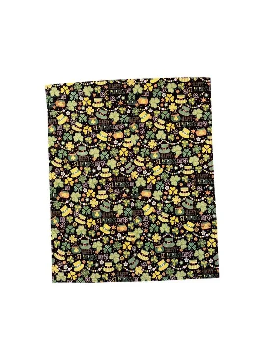 St. Patrick's Day Cotton Yard Flag with Shamrocks Hats & Butterflies - 32