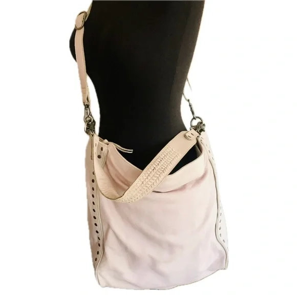 Day & Mood Bohemian Leather Studded Hobo/ Crossbody Bag