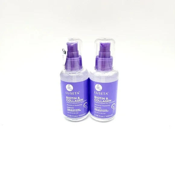 2x Luseta Biotin Collagen Hair Oil Treatment‎ 3.38oz Each – Strength & Shine