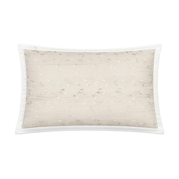 Bay Linens by Dianne Morris Embroidered Standard Pillow Sham Ivory Elegant Home