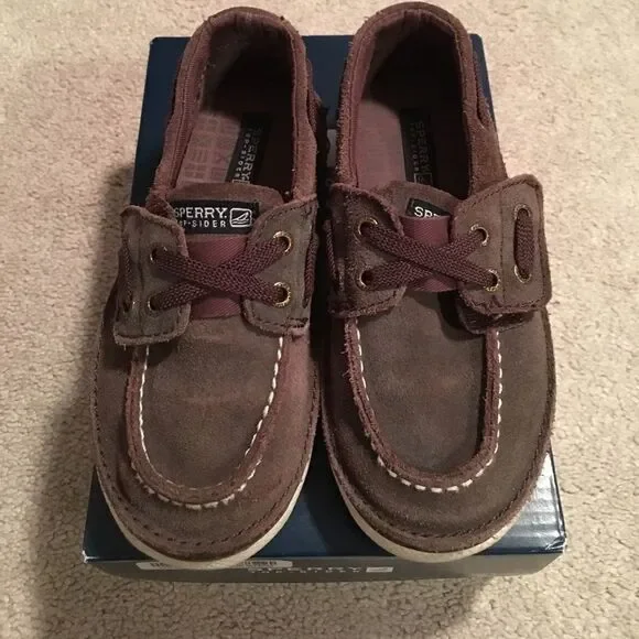Sperry Little Boys Dark Brown Cruz Jr Top Sider - Size 10 1/2