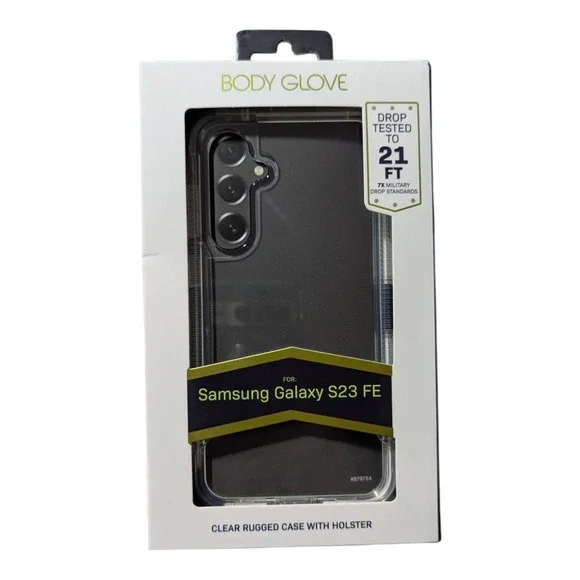D1. Body Glove Rugged‎ Case and Holster - Samsung Galaxy S23 FE - Clear
