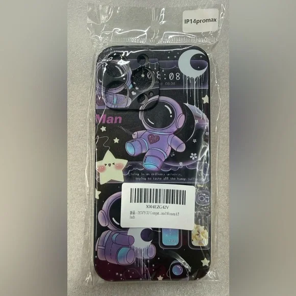 Astronaut Design Phone Case for iPhone 14 Pro Max - Purple New in Packaging