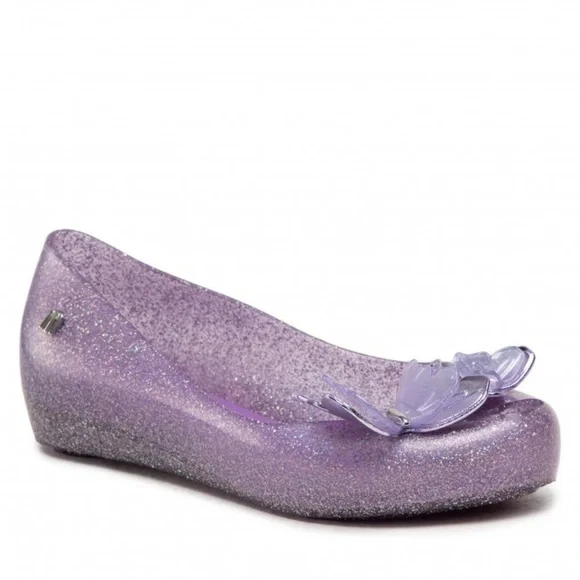 FLATS MELISSA Mini‎ Ultragirl Fly Inf 33280 Purple Glitter Holograf/Purple