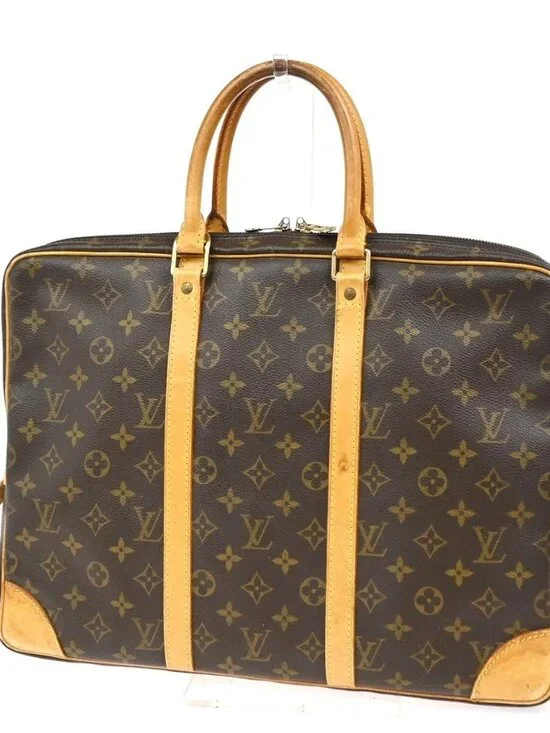 LOUIS VUITTON Porte Documents Voyage Briefcase Hand Bag Monogram