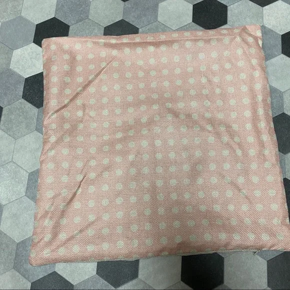 pink‎ polkadot pillow cover sham 17”