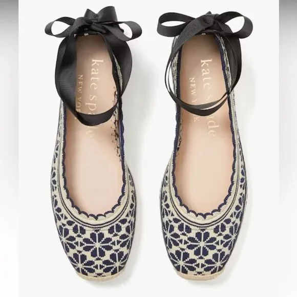 LAST CHANCE KATE SPADE NEW YORK Knottingham Floral Knit Espadrilles