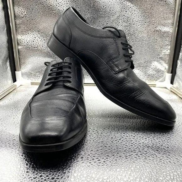 Cole Haan Kilgore Apron Ox Oxford Dress Shoes Mens 8.5 Black Leather Square Toe