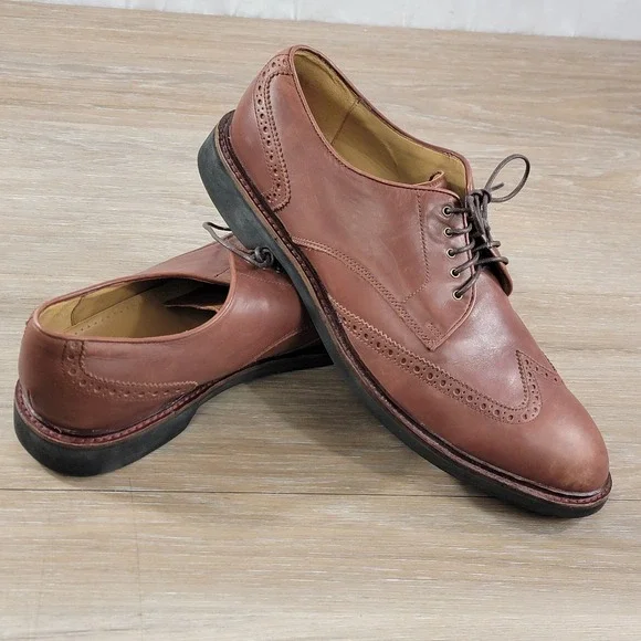 Cole Haan Harrison Grand Wingtip Oxford Mens 12 M British Tan Leather C12201