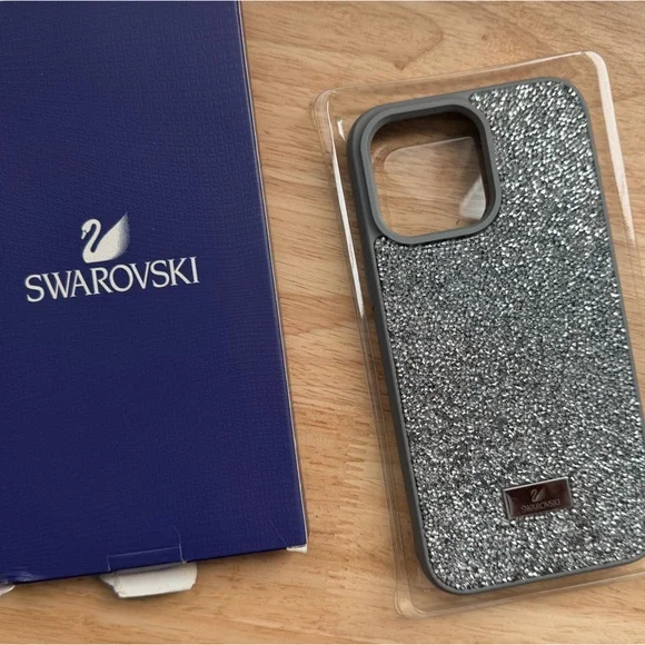 Swarovski Glittering Silver Phone Case