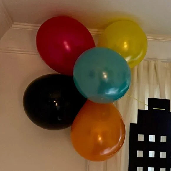 8 Balloon Clouds - Superhero Party Decorations