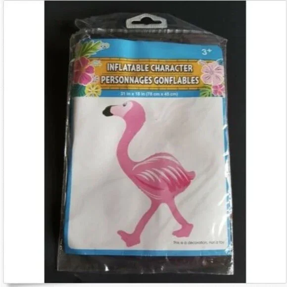 Pink Flamingo Inflatable Character  Luau party 31