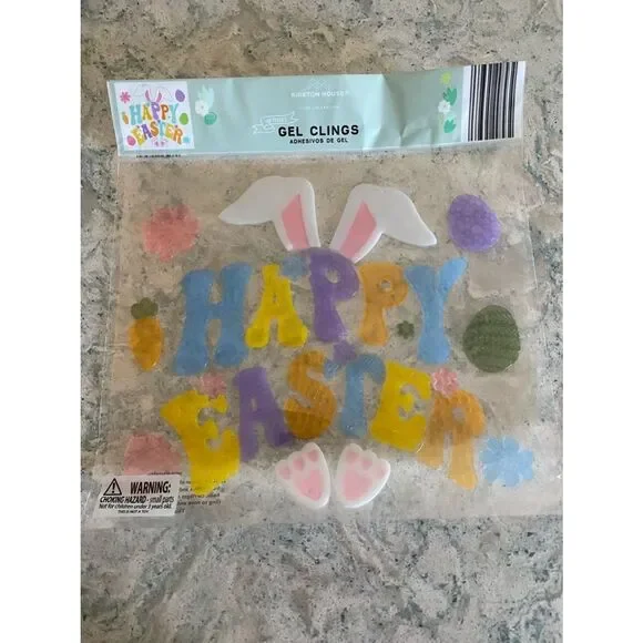 Kirkton House Happy Easter Gel Clings - Pastel Multi