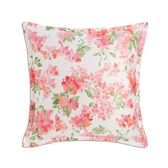 2 Sky Blushing Hydrangea Euro Shams New w/Tag $145