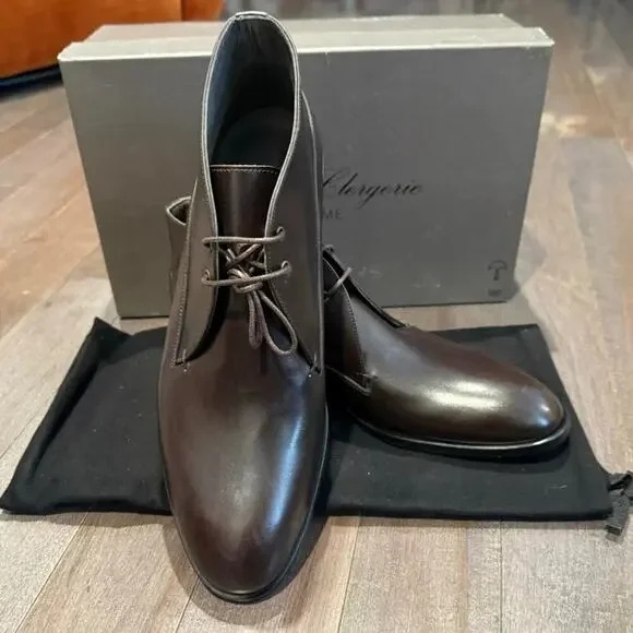 NEW Robert Clergerie Dark Brown Men's Calf Leather Oxfords (size 42 / US 9)