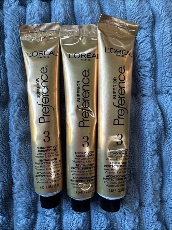 Bundle L'Oreal Preference Superior Shine Protect Conditioner - Gold Tubes (3)