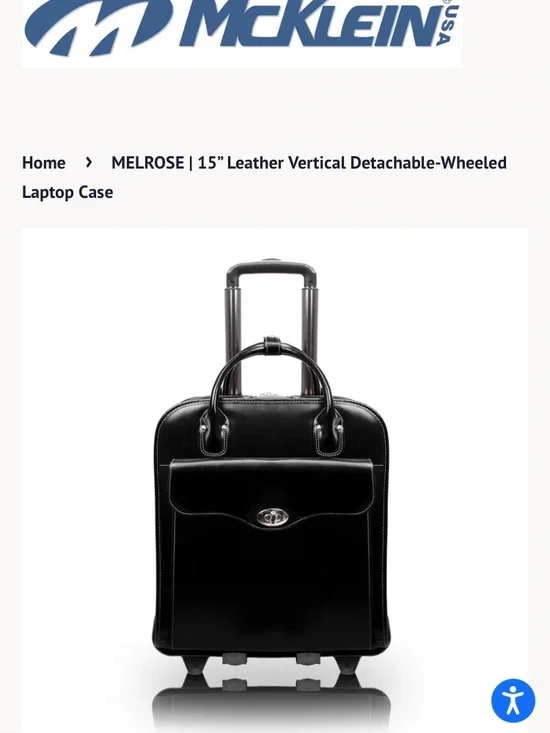 Mcklein Melrose laptop bag. Black EUC