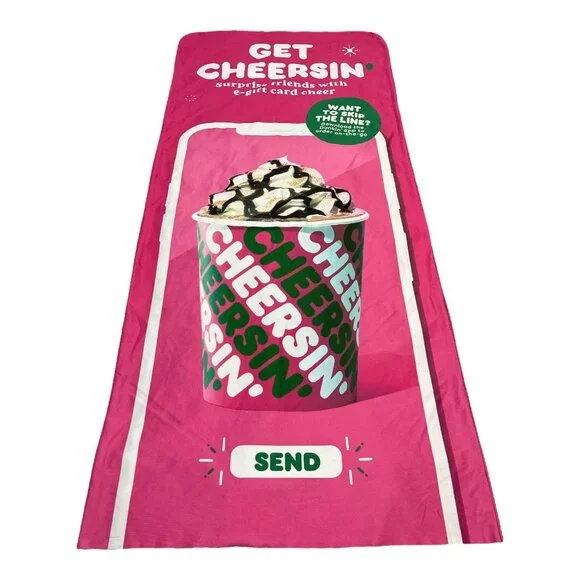 Dunkin’ Donuts “Cheersin” Body Pillow Cover – 2020 Holiday Promo – Latte & Donut
