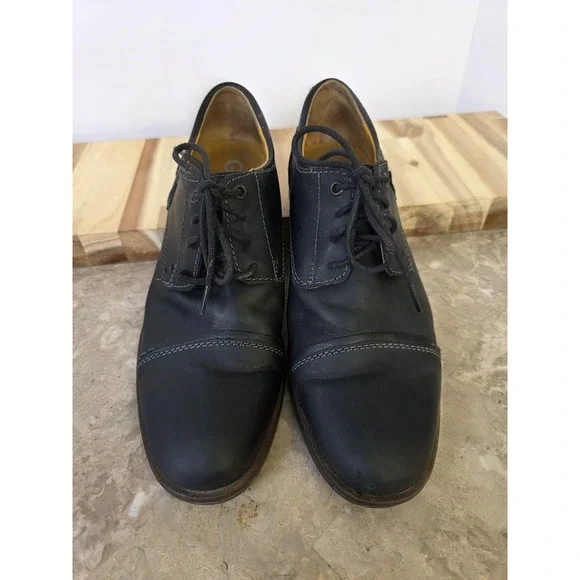 Men's GBX Black Leather Shoes Size 10.5 Cap Toe Casual‎ Oxford Formal Workwear