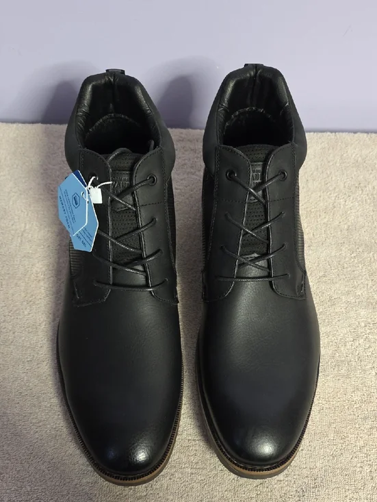 Nunn Bush Black Leather Lace-Up Oxfords