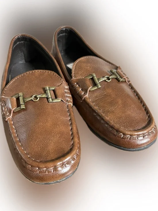 Steve Madden loafers Chapman boys brown dress shoes size 2