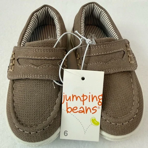 NWT- Jumping Beans Boys‎ Tan Toddler Kairo Moccasins size 6