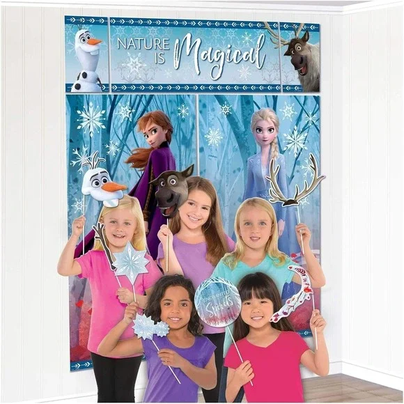 Disney Frozen 2 Scene Setters Photo Backdrop with Props - Birthday Party NEW