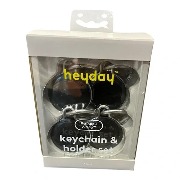 Apple AirTag 4pk Silicone Keychain - heyday‎ Black