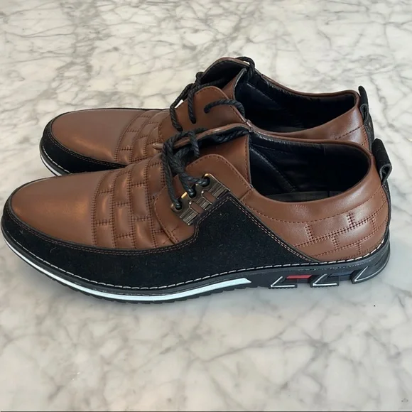 Men's Gatsby Brown and Black Orthopedic Dress Shoes