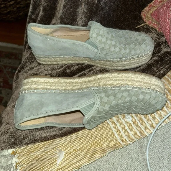 Sam Edelman Gray Woven Espadrille Slip-Ons